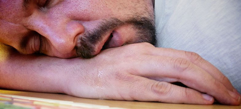 Sleeping at desk